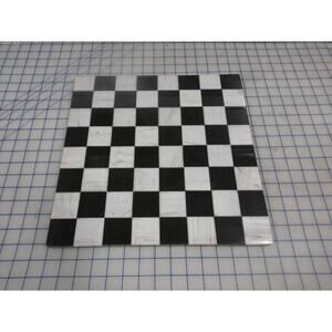Marble Chess Board 14x14 Black & White Square Stone Game Board Only